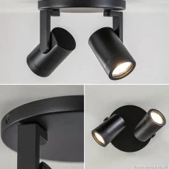 Plafondspot Halo Spot 2L rond zwart