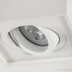 Plafondspot kubus wit verstelbaar gu10