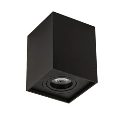 Plafondspot kubus zwart kantelbaar gu10