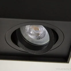Plafondspot kubus zwart kantelbaar gu10