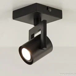 Plafondspot 1L zwart incl.gu10