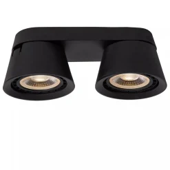Plafondspot 2-lichts mat zwart exclusief GU10-ES111
