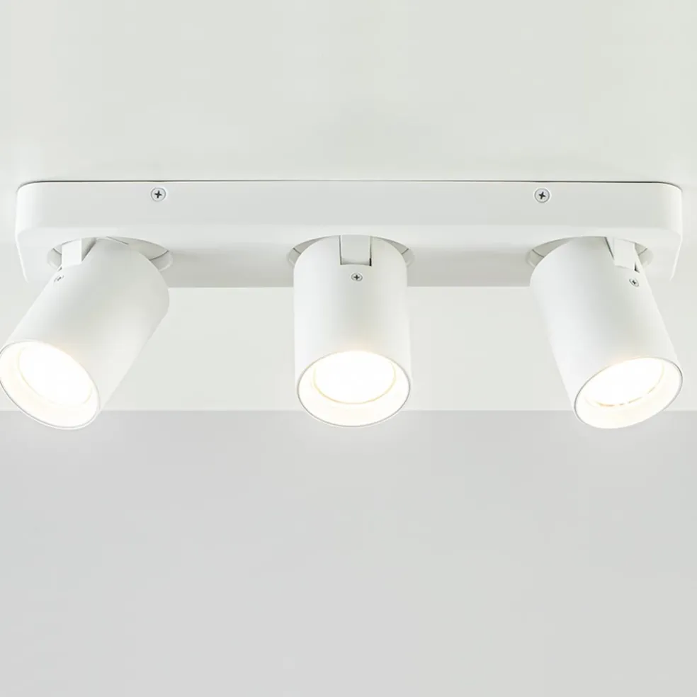 Plafondspot Oliver 3L balk wit gu10