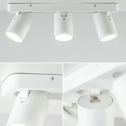 Plafondspot Oliver 3L balk wit gu10