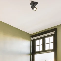 Plafondspot Quadro 1L zwart gu10