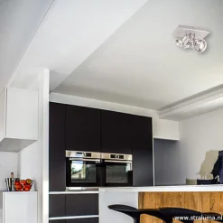 Plafondspot Quatro 2L alu led incl.gu10