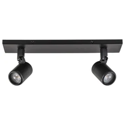 Plafondspot Rain 2L zwart balk IP44