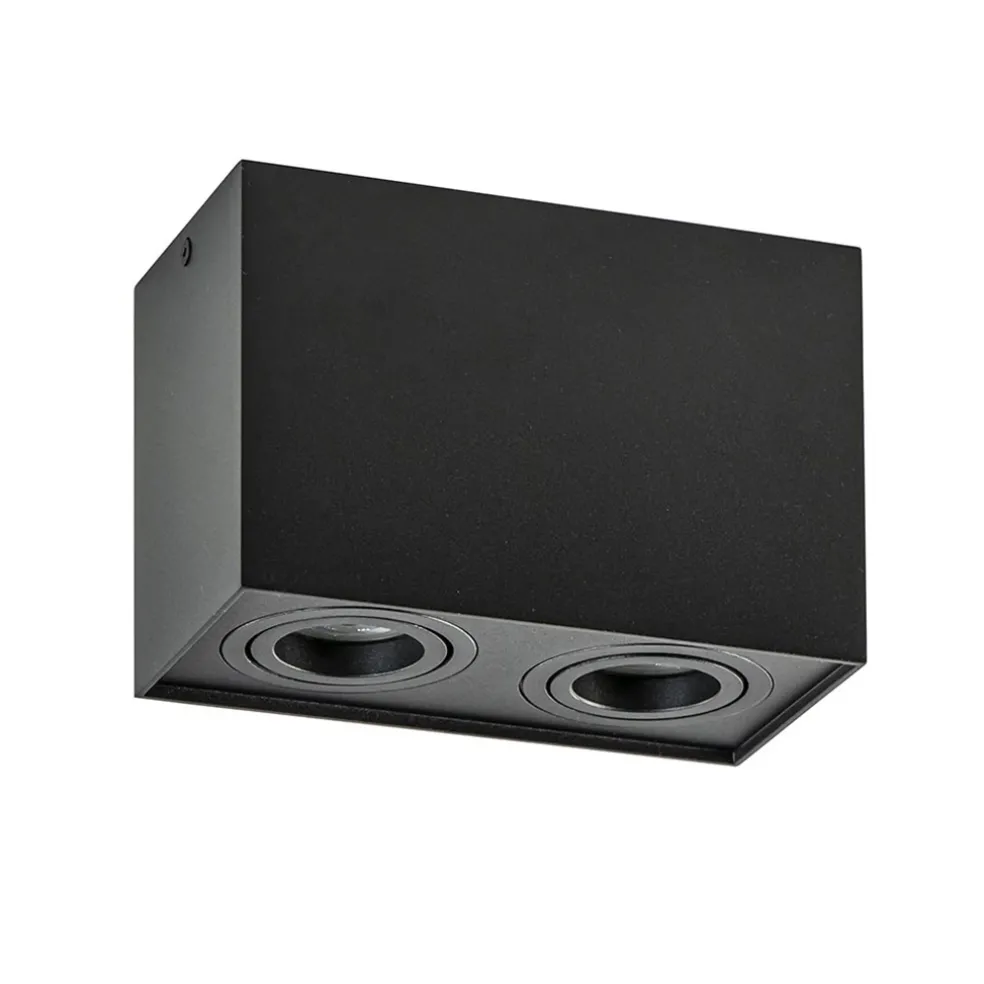 Plafondspot Rebel box 2l zwart gu10