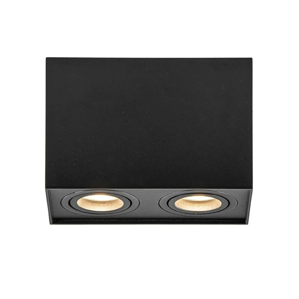 Plafondspot Rebel box 2l zwart gu10