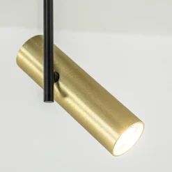 Plafondspot Trend 2L zwart/goud mini gu10