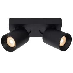 Plafondspot tube 2-L zwart incl.gu10 dtw