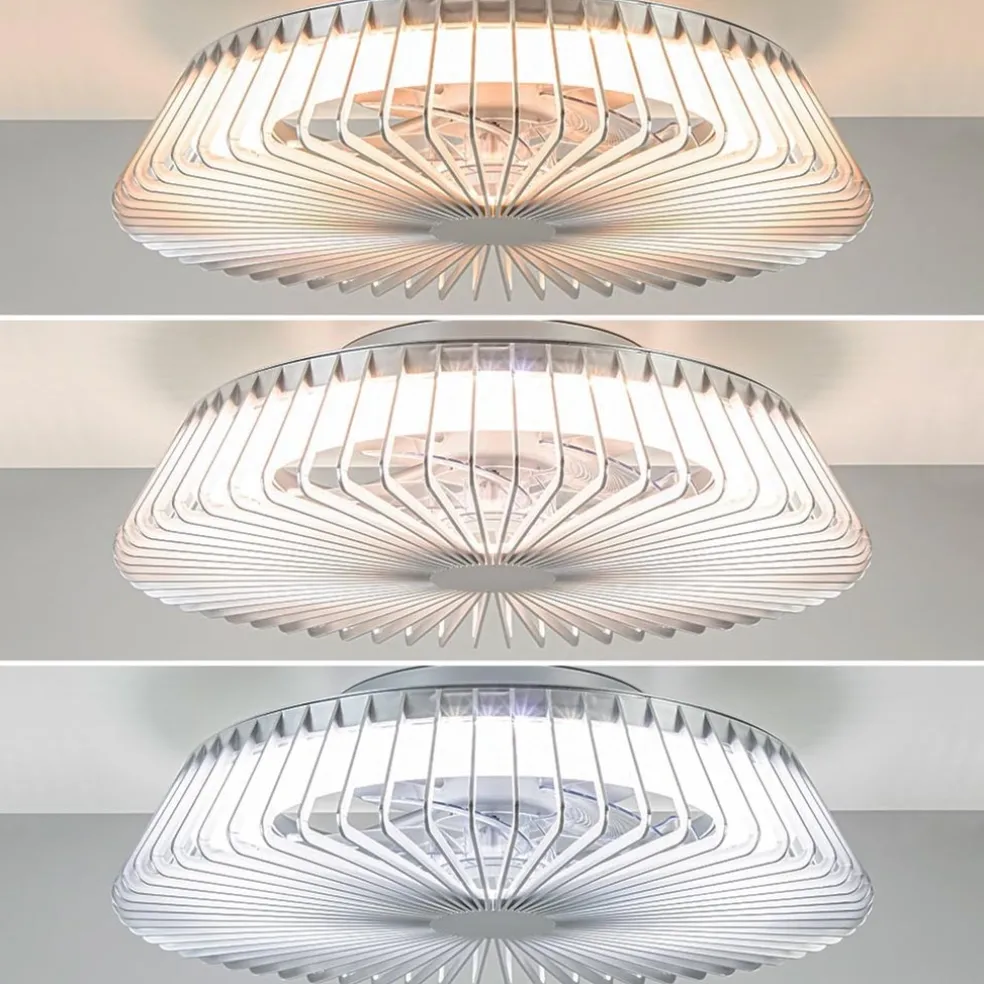 Plafondventilator Himalaya zilver ab+app