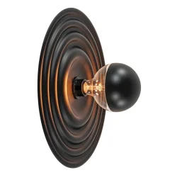 Plafond/wandlamp Saturn 42cm zwart