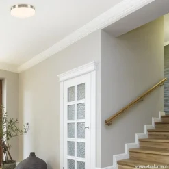 **Plafonniere nikkel opaal IP44 3-step d