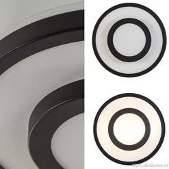 Plafonnière Master 435 zwart/glas IP44