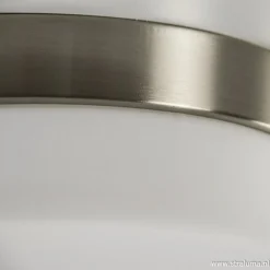 Plafonnière nikkel/opaal 18cm 3-st.dim.