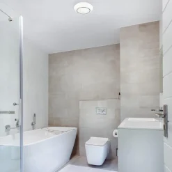 Plafonnière Tornado chroom/wit 30cm IP44