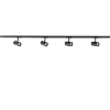 Rail Trackline set 1.5m zwart 4 spots