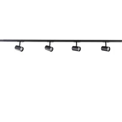 Rail Trackline set 1.5m zwart 4 spots