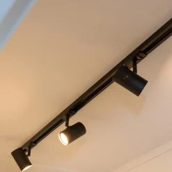 Rail Trackline set 1.5m zwart 4 spots