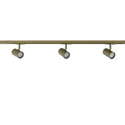 Railsysteem set 1 m met 3 GU10 spots brons
