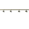 Railsysteem set 1,5 m met 4 GU10 spots brons