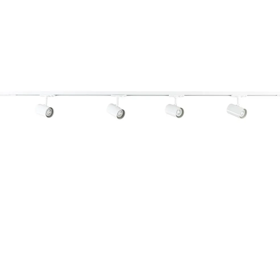 Railsysteem set wit inclusief 4 spots tube