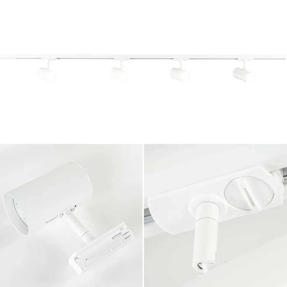 Railsysteem set wit inclusief 4 spots tube