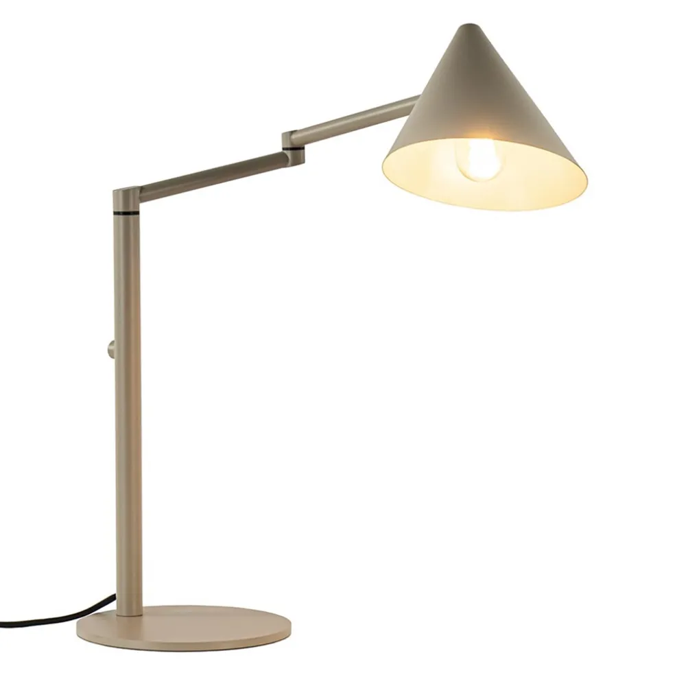 Retro tafellamp met kap verstelbaar zand