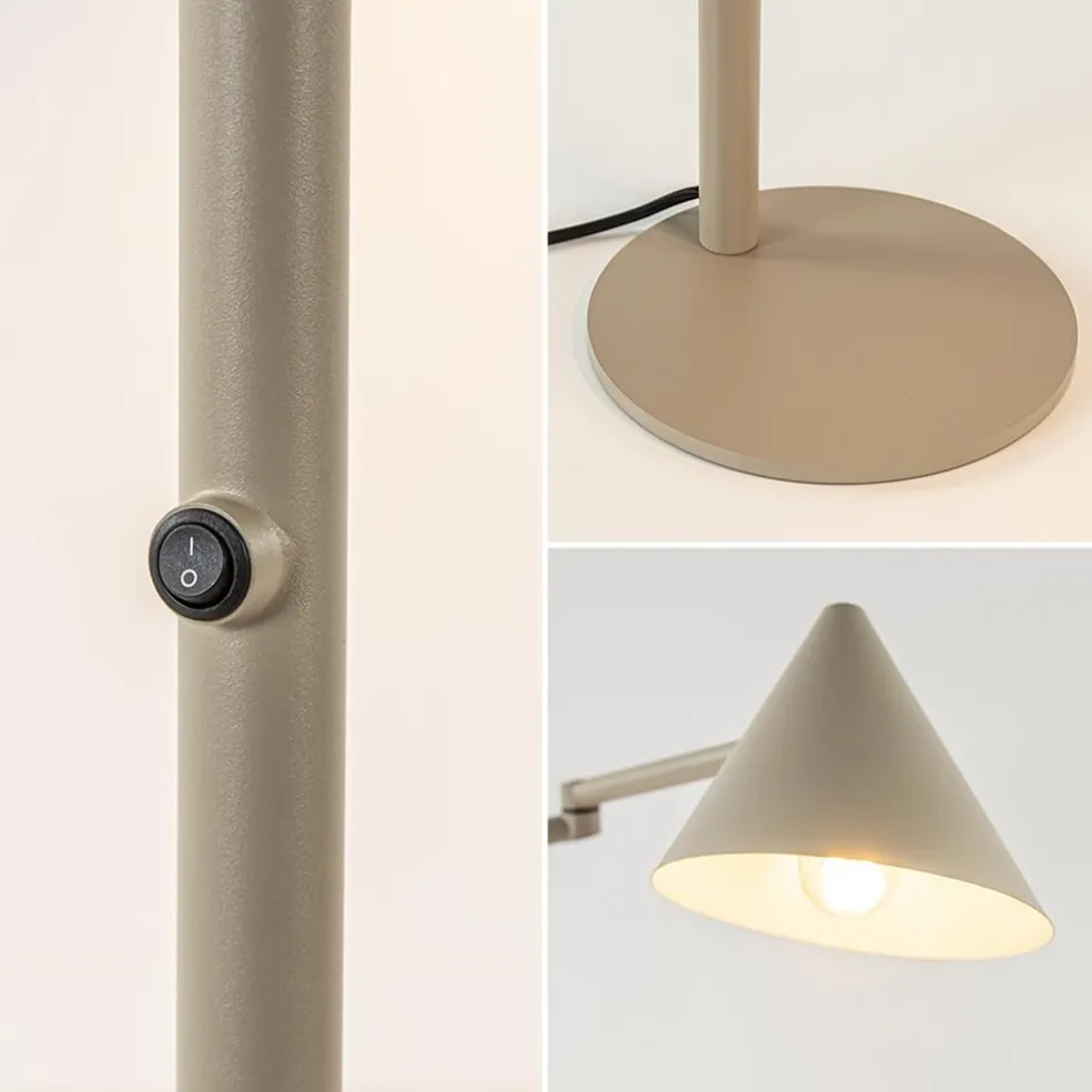 Retro tafellamp met kap verstelbaar zand