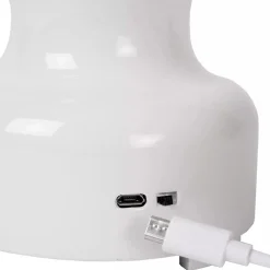 Retro tafellamp olielamp op batterij wit