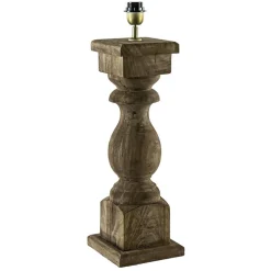 Robuuste lampvoet Cadore massief hout met brons