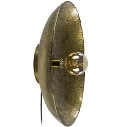 Robuuste wandlamp Neva rond 50 cm antiek brons