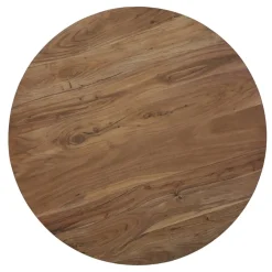 Ronde eettafel acacia hout met zwarte poot Bicoca