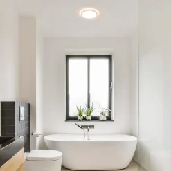 Ronde LED plafondlamp wit met 3 licht opties