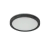 Ronde LED plafondlamp zwart met 3 licht opties IP44