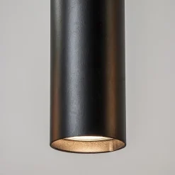 Ronde 3-lichts hanglamp cilinders mat zwart