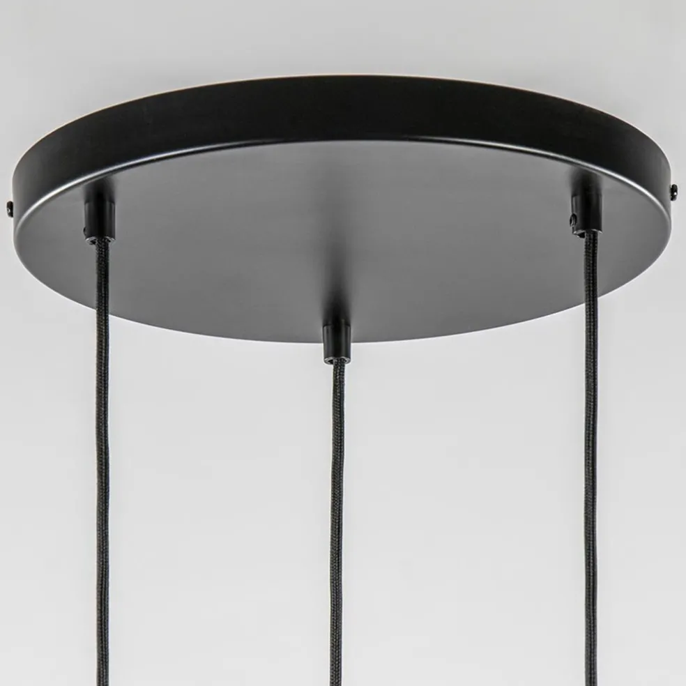 Ronde 3-lichts hanglamp cilinders mat zwart