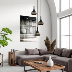 Ronde 3-lichts hanglamp mat zwart met goud