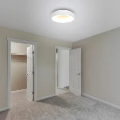 Ronde plafonnière wit 48 cm met LED