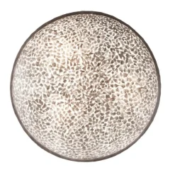 Ronde schelpen wandlamp wit/parelmoer 60 cm