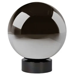 Ronde tafellamp smokey glas