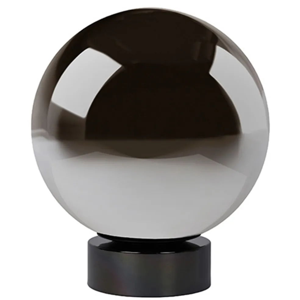 Ronde tafellamp smokey glas