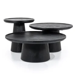 Salontafel Ron zwart 66x39 cm