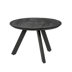 Salontafel rond hout zwart 60 cm
