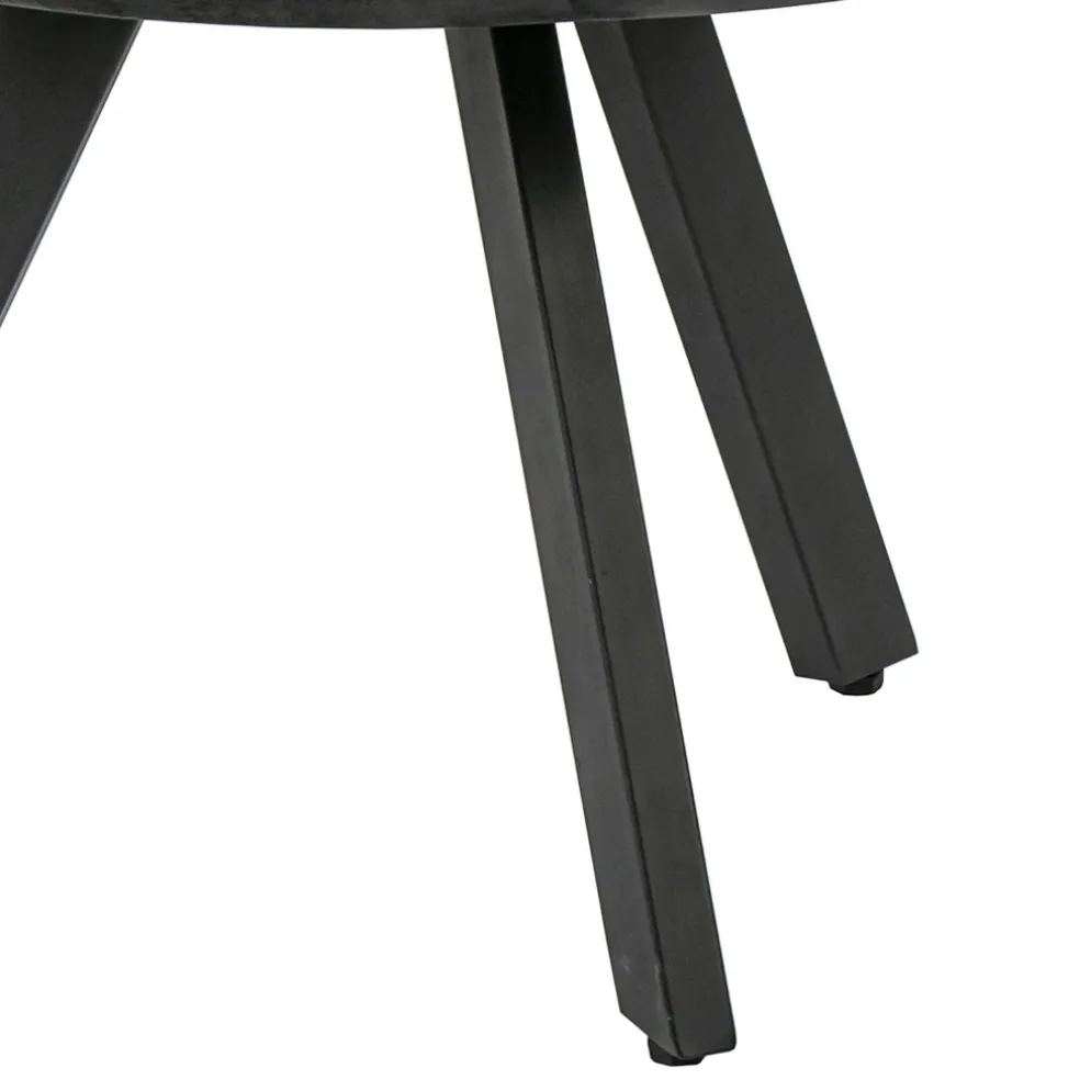 Salontafel rond hout zwart 60 cm