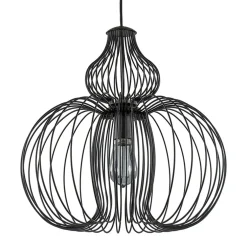 Scandinavische draad hanglamp mat zwart