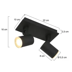 Scandinavische plafondspot inclusief dim to wam LED