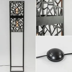 Scandinavische vloerlamp zwart frame