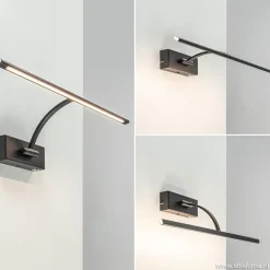 Schilderijlamp zwart 45cm met dimmer